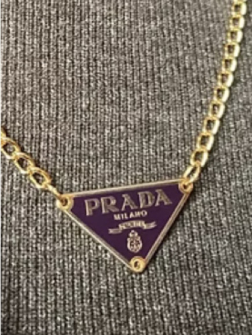18”Prada Purple  Authentic Necklace Prada Stamped